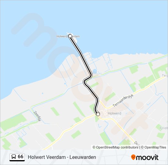 66 Bus Line Map