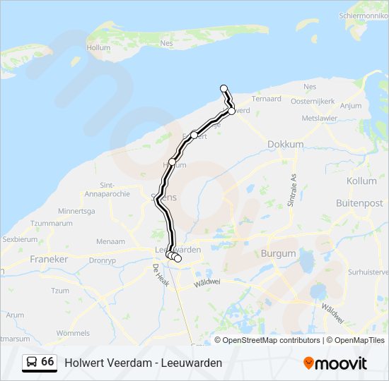 66 Bus Line Map