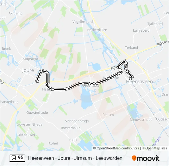 95 Bus Line Map