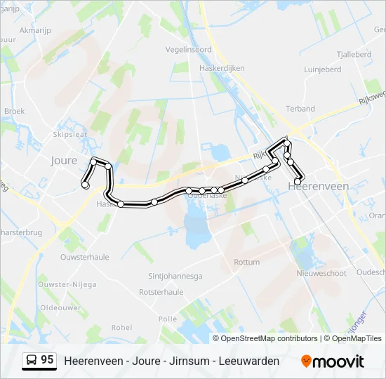 95 Bus Line Map