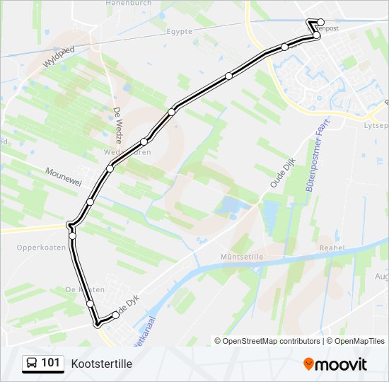101 Bus Line Map