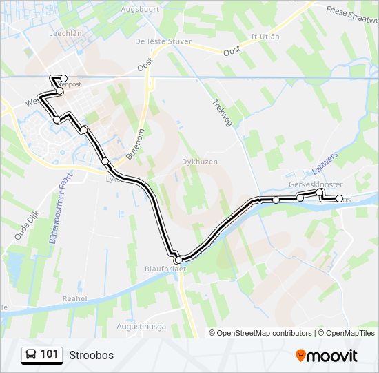 101 Bus Line Map