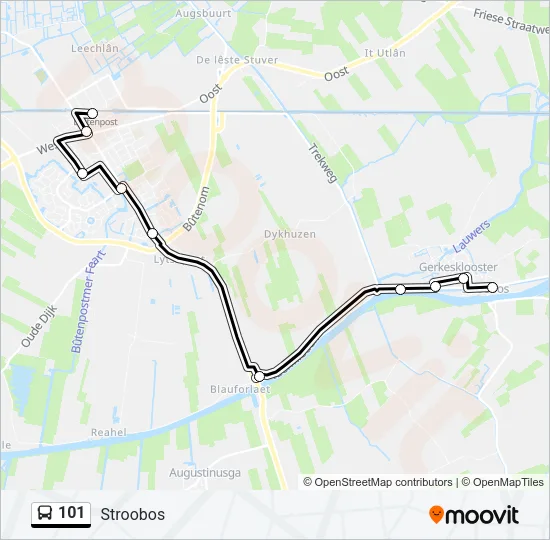 101 Bus Line Map