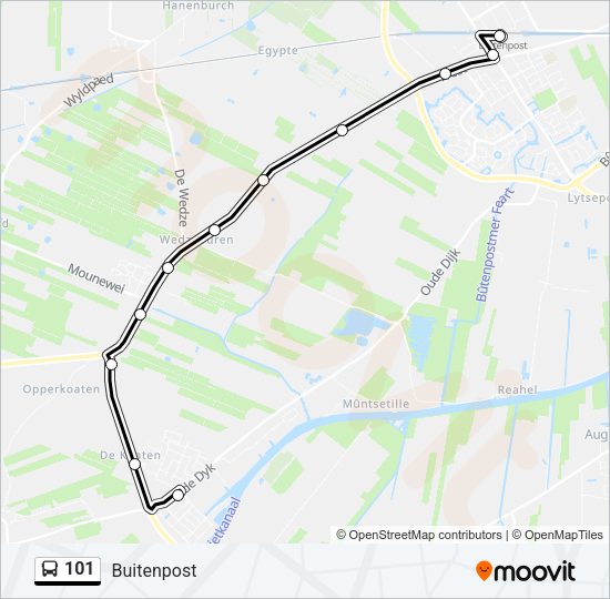 101 Bus Line Map