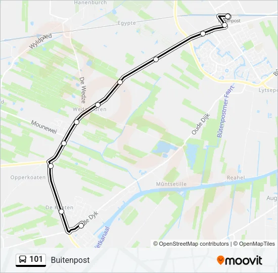 101 Bus Line Map