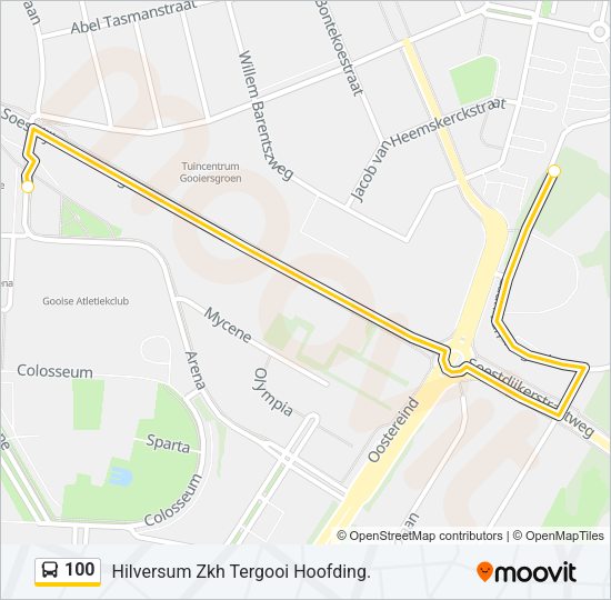 100 Bus Line Map