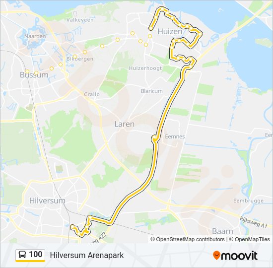 100 Bus Line Map