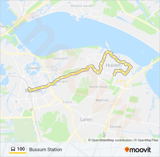 100 Bus Line Map