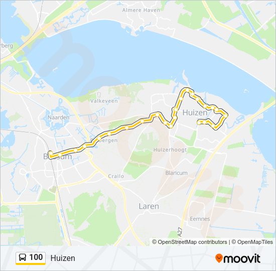 100 Bus Line Map