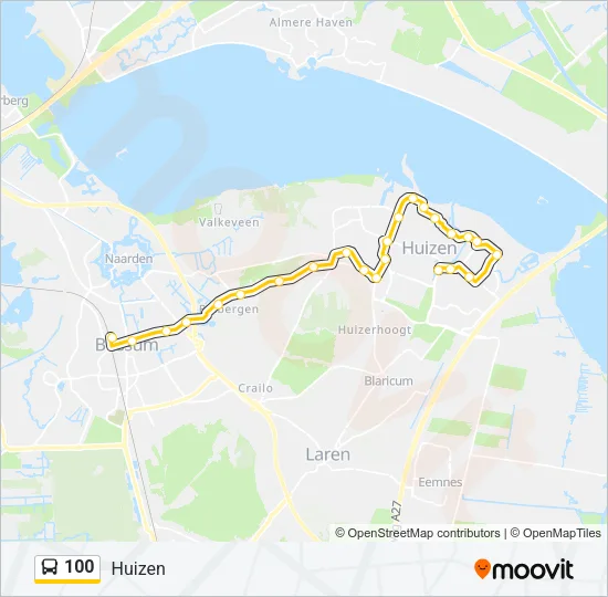 100 Bus Line Map