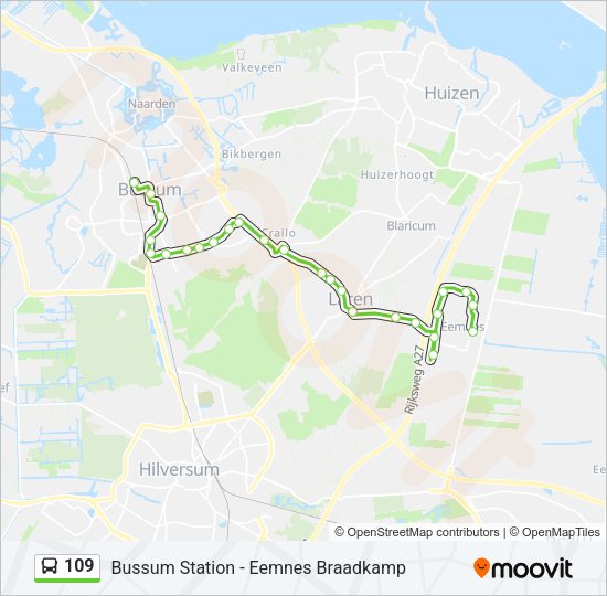 109 Bus Line Map