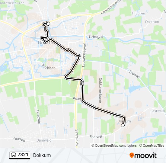 7321 Bus Line Map