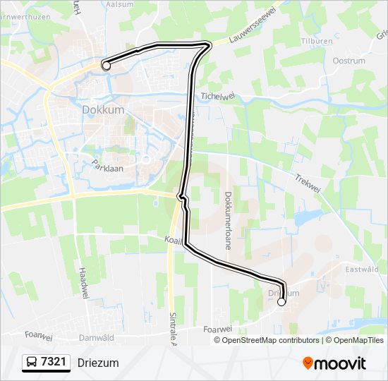 7321 Bus Line Map