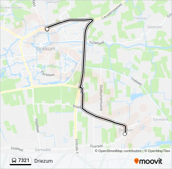 7321 Bus Line Map