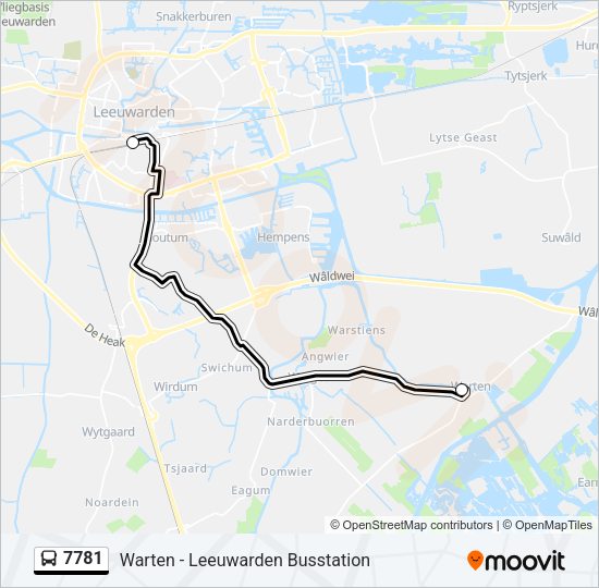 7781 Bus Line Map