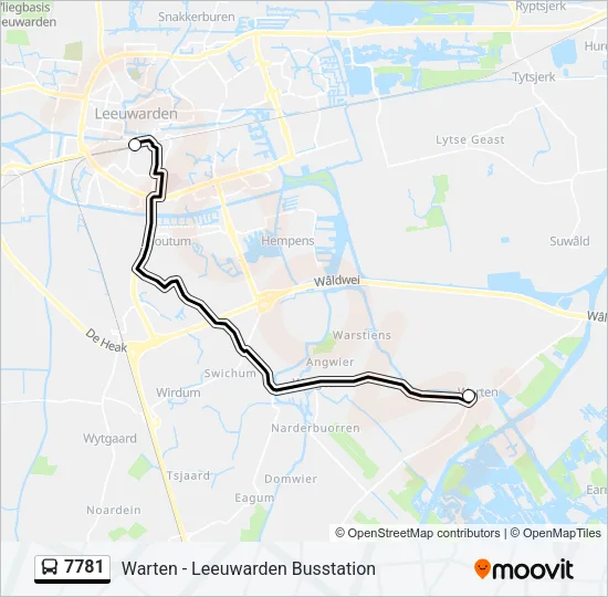 7781 Bus Line Map