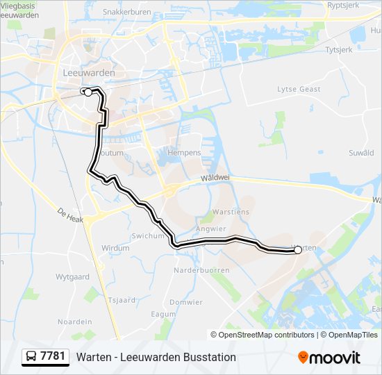 7781 Bus Line Map