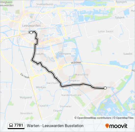 7781 Bus Line Map