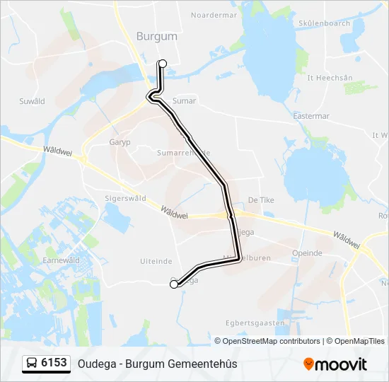 6153 Bus Line Map