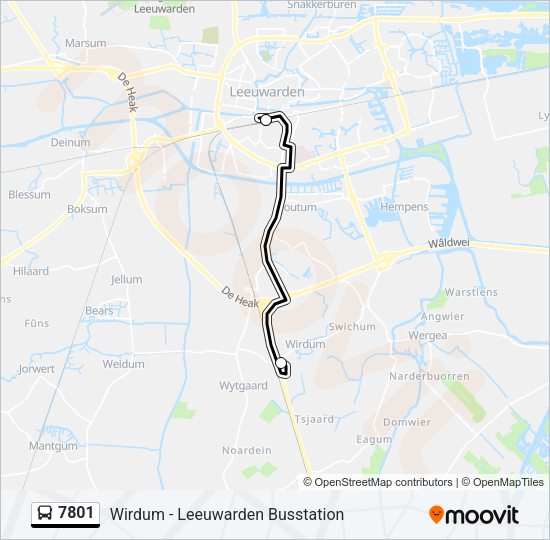 7801 Bus Line Map