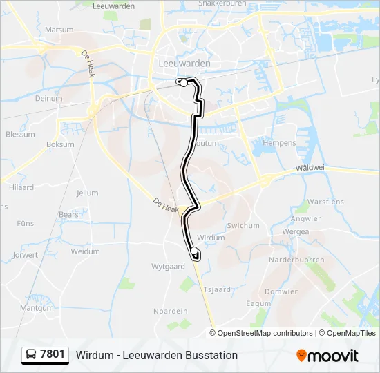 7801 Bus Line Map
