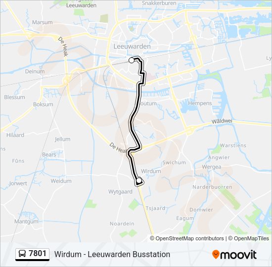 7801 Bus Line Map