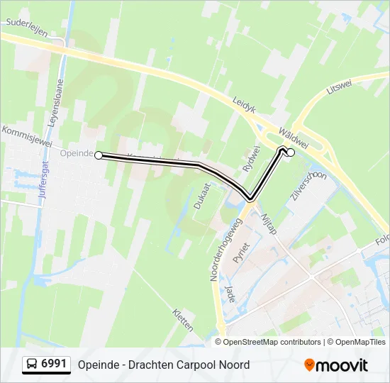 6991 Bus Line Map
