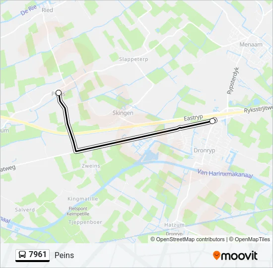 7961 Bus Line Map