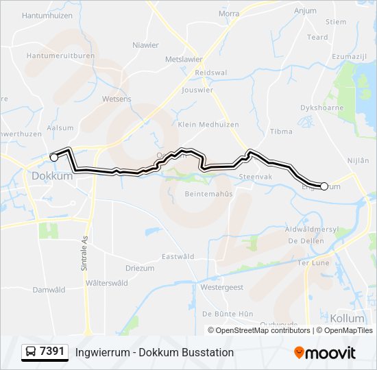 7391 Bus Line Map