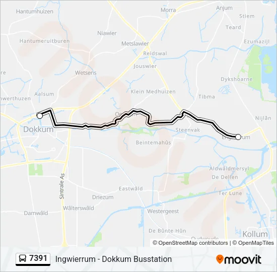 7391 Bus Line Map