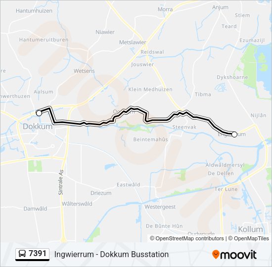 7391 Bus Line Map