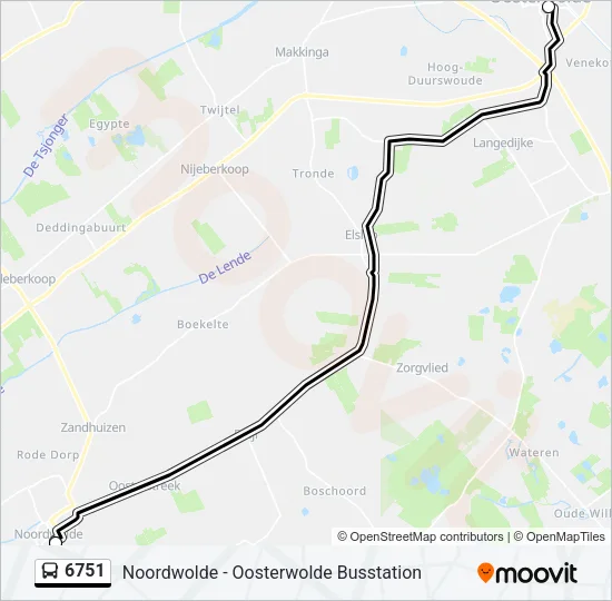 6751 Bus Line Map