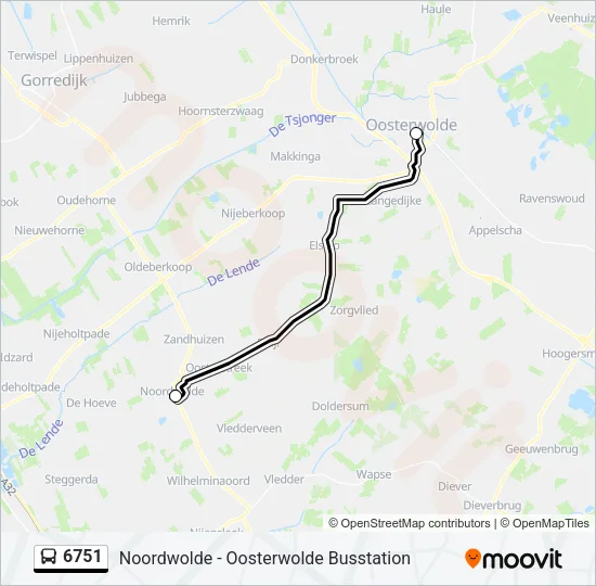 6751 Bus Line Map
