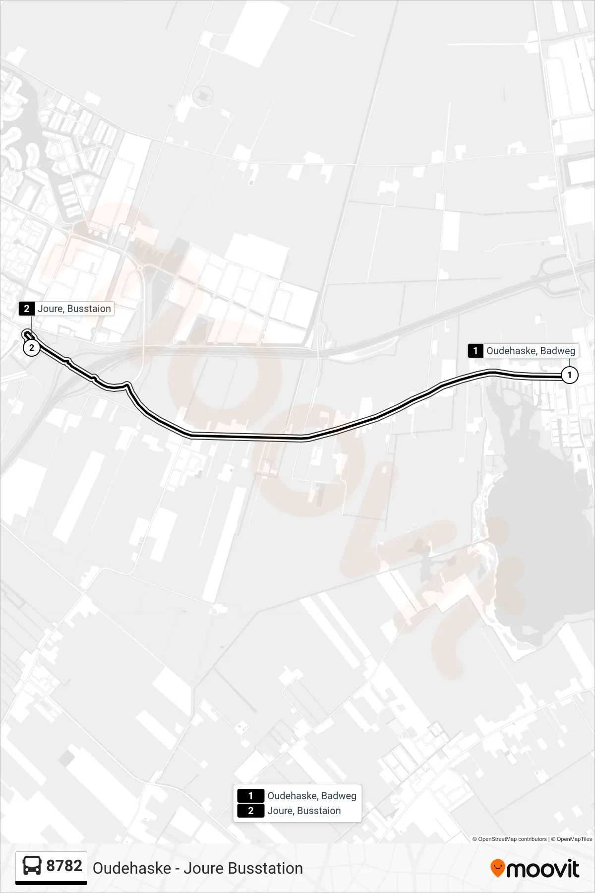 Lijn 8782 (bus, Joure): route en haltes op de kaart