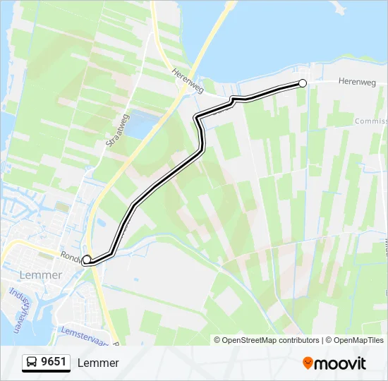 9651 Bus Line Map