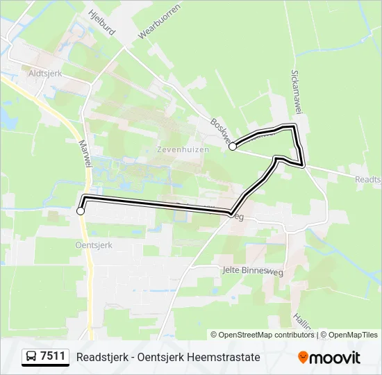 7511 Bus Line Map