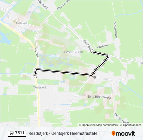 7511 Bus Line Map