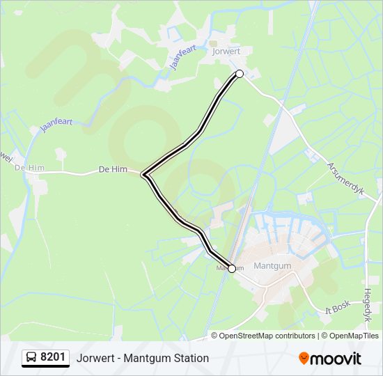 8201 Bus Line Map
