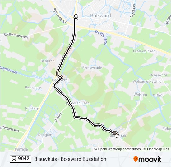 9042 Bus Line Map