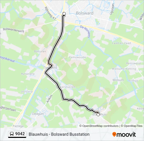 9042 Bus Line Map