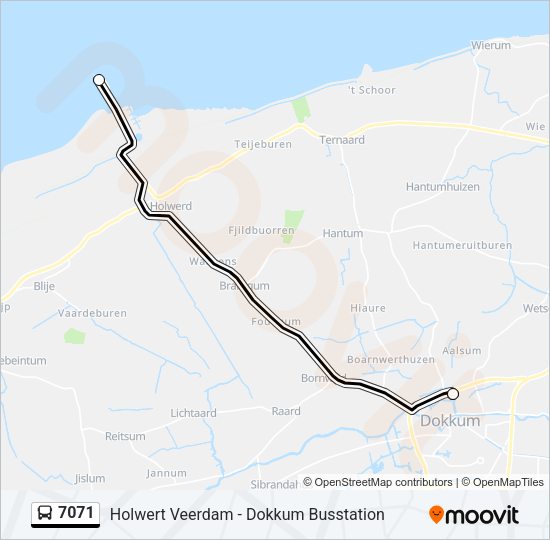 7071 Bus Line Map