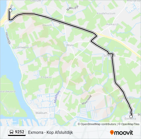 9252 Bus Line Map
