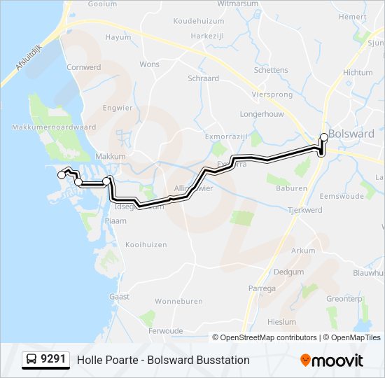 9291 Bus Line Map