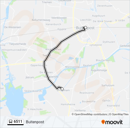 6511 Bus Line Map