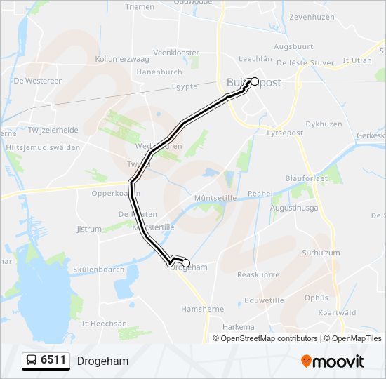 6511 Bus Line Map