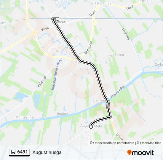 6491 Bus Line Map