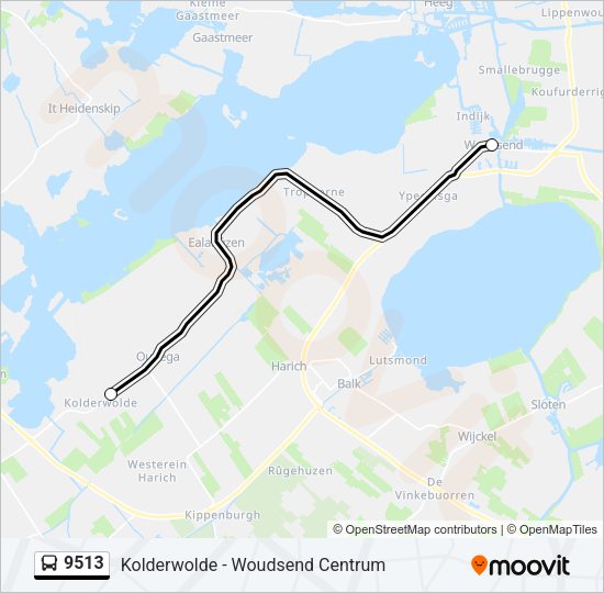 9513 Bus Line Map