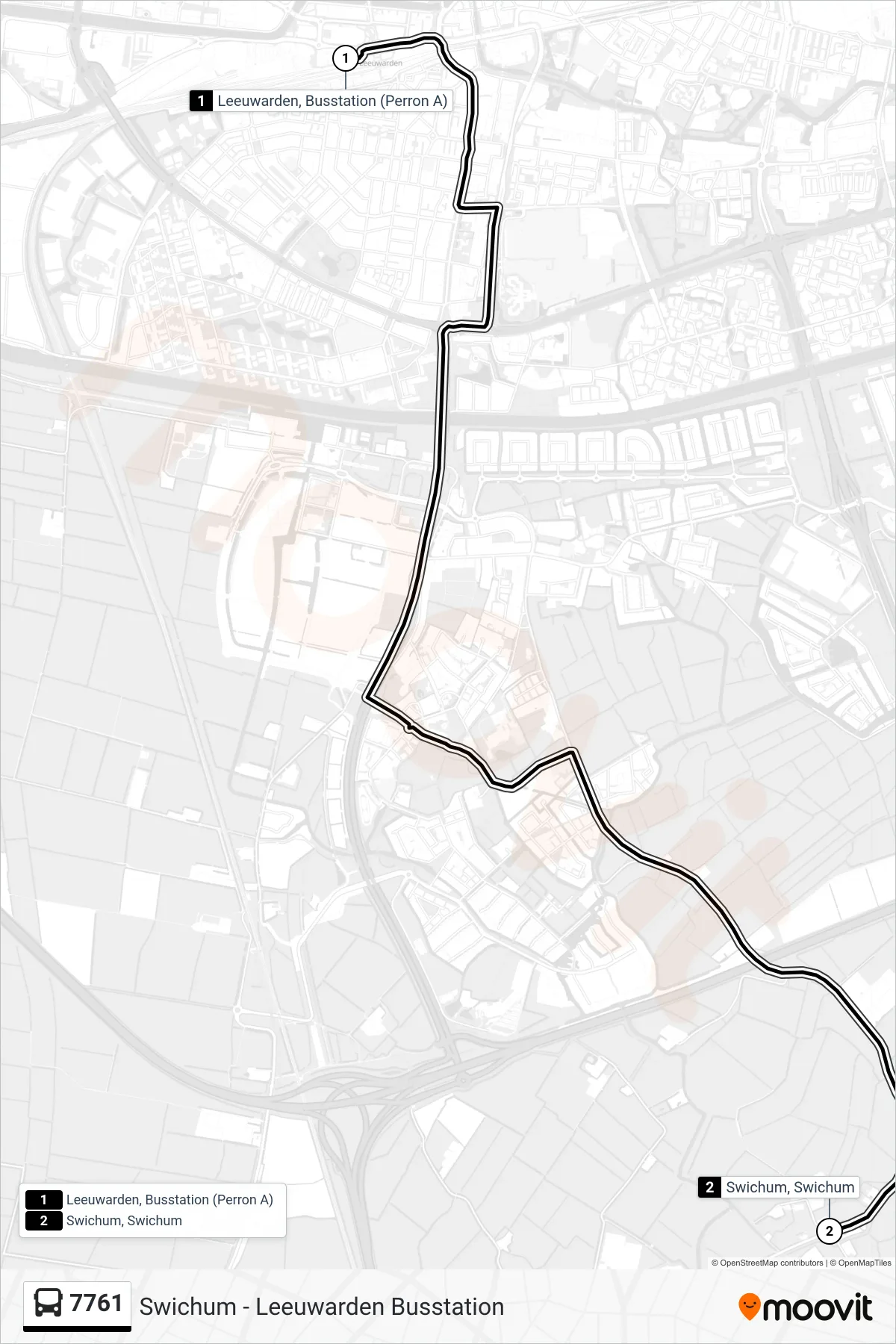 Lijn 7761 (bus, Swichum): route en haltes op de kaart