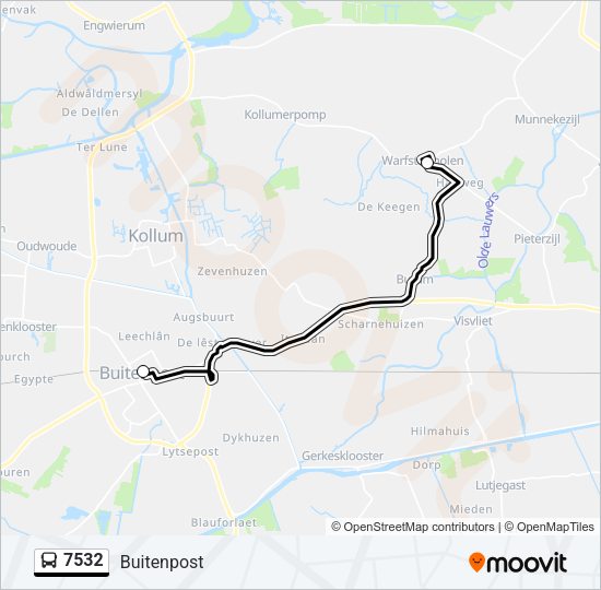7532 Bus Line Map