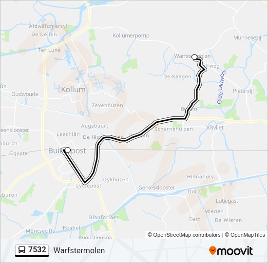 7532 Bus Line Map